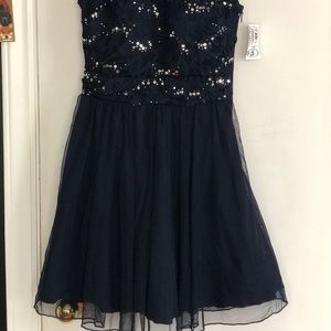 Short navy blue dress